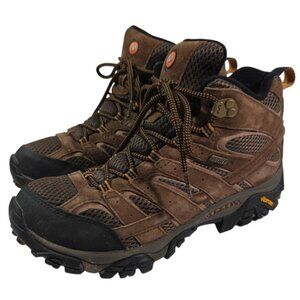 Merrell Moab 2 Mid Waterproof Hiking Boots Earth Brown Men’s 9 J88623